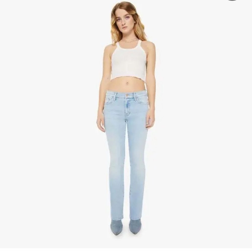 MOTHER Light Blue High-Rise Ankle Skinny Jeans